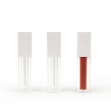 Pote vazio de brilho labial, 7ml, formato quadrado, preto, branco, frascos mini de brilho labial, recipiente de embalagem cosmética para amostras 2024 - compre barato