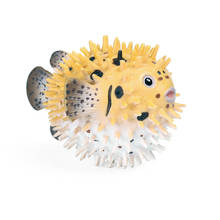 New Marine Animal Model Cognitive Children's Plastic Toys Puffer Fish Marine Porcupine Porcupine Puffer Fish Plastic Ornaments 2024 - buy cheap