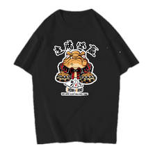 Camiseta masculina streetwear e vencedora, camisa de algodão com estampa de personagem chinês, hip hop, harajuku, manga curta, 2020 2024 - compre barato