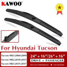 KAWOO For Hyundai Tucson Car Rubber Windcreen Wiper Blades 2004 2005 2006 2007 2008 2009 2010 2011 2012 2013 2014 2015 2016 2017 2024 - buy cheap