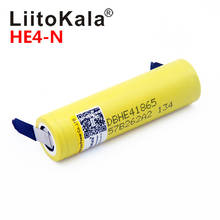 Литий-ионный аккумулятор LiitoKala HE4 18650 2500 мАч, 18650 в, перезаряжаемые батареи с током 20 А, 35 А + никелевый лист 2024 - купить недорого