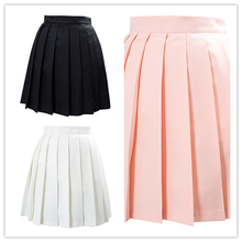 Japanese School Uniforms Pleated Skirt Women Pure Colour Pleat Skirt Jk Uniforms Sailor Short Skirts For Girls 2024 - buy cheap