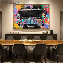 Abstract Money Graffiti Art Canvas Painting On The Wall Posters And Prints Inspirational Canvas Art Wall Picture For Living Room 2024 - buy cheap