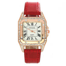 Reloj de diamantes para mujer, conjunto de pulsera de lujo estrellada, relojes de pulsera de cuarzo con banda de cuero informal, reloj femenino, zegarek damski 2024 - compra barato