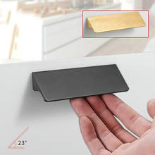 JD Black Silver Gold Hidden Cabinet Handles Aluminum Alloy Kitchen Cupboard Pulls Drawer Knobs Door Furniture Handle Hardware 2024 - buy cheap