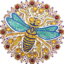 AZQSD 5D DIY Diamond Painting Flower Bee Picture Of Rhinestones Special Shaped Diamond Embroidery Cross Stitch Animal Home Decor 2024 - buy cheap