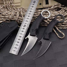 HS Tools-cuchillo táctico Karambit CSGO, hoja de acero 5Cr13Mov, cuchillos fijos de supervivencia para caza, mango G10, cuchillo de bolsillo EDC 2024 - compra barato