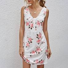 Beach Boho Print Dresses for women 2021 Sexy V-neck Sleeveless Loose A-Line Dress Plus Size Summer Women Casual Dresses Vestidos 2024 - buy cheap