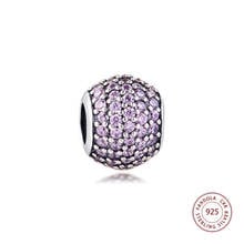 Authentic 925 Sterling Silver Pave Ball Crystal Charms Beads for Jewelry Making Fit Original Charm Bracelet Women Jewellery 2024 - buy cheap