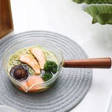 Glass Milk Pot with Wooden Handle Cooking Pot for Salad Soup Noodles Gas Stove Cookware 2024 - buy cheap