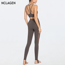 NCLAGEN Yoga Motion Suit Woman Gym  Workout Running Fitness Top Leggings High Impact Sports Bra High Waist Pants Two-piece Set 2024 - buy cheap