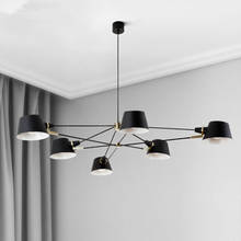 Подвесной светильник в скандинавском стиле, современный подвесной светильник для гостиной, черные подвесные лампы для столовой, спальни 2024 - купить недорого