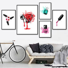 Arte para parede em tela colorida de unhas, poster artístico, com estampa minimalista, estilo nórdico, imagem decorativa moderna, decoração para sala de estar 2024 - compre barato