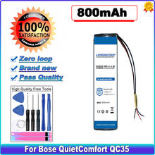 Losoncoer-bateria de alta capacidade, 800mah, para bose quietcomfort qc35 e qc35 ii acumulador, com fone de ouvido de 3 fios 2024 - compre barato