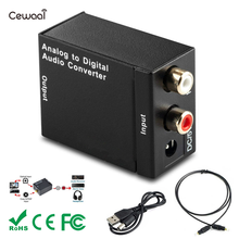 Cewaal Audio Adapter To To Analog Spdif Adaptor Digital Optical Fiber for Tv Box Balck Coaxial RCA Audio Converter Adapter 2024 - buy cheap