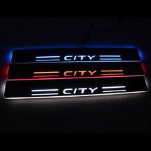 12V приемная педаль огни для Honda City Grace 2015 2016 2017 2018 педаль автомобиля порога лампы для дорожек светодиодный пороги накладки на пороги 2024 - купить недорого