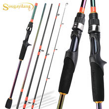 Sougayilang 5 Section Portable Fishing Rod 1.8-2.4m Ultralight Carbon Fiber Travel Spinning/Casting Fishing Rod Fishing Tackle 2024 - buy cheap