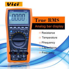 VICI VC87 True RMS цифровой мультиметр Авто/ручной диапазон DCV ACV DCA ACA DMM частота, емкость, температура и тестер hfe 2024 - купить недорого