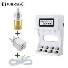 PALO 4 Slots LCD Display Smart Intelligent 1.2V Battery Charger AA charger For 1.2V AA AAA NiCd NiMh Rechargeable Batteries 2024 - buy cheap