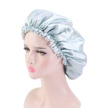 6 Colors Sleeping Hat Night Sleep Cap Hair Care Satin Bonnet Caps Nightcap For Women Men Unisex Cap 2024 - buy cheap