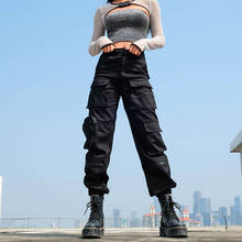 Kpop EXO got7 TWICE-pantalones de chándal de cintura alta para mujer, ropa de calle de baile Hip Hop con bolsillos, color sólido, talla grande 2024 - compra barato