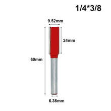 1 peça haste 1/4 "1/4mm lâmina de flautas duplas pontas retas ferramenta de corte de madeira ferramenta de corte de escultura broca de roteador mc01011 2024 - compre barato