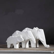 Creative geometric elephant crafts, modern Nordic home decorations, office restaurant decoration gifts 2024 - buy cheap