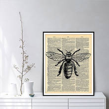 Bee Dictionary Art Decorative Wall Pictures Animal Modern Home Decoration Wall Art Posters And Prints 2024 - buy cheap