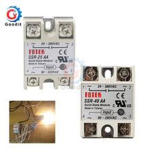 Solid State Relay SSR-25AA SSR-40AA 25A 40A AC Control AC Relais 80-280V AC TO 90-480V AC SSR 25AA 40AA 2024 - buy cheap