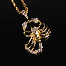 New Arrival Fashion Hip Hop Jewelry Scorpio Long Chain Gold Color Scorpion Pendant Necklace for Men/Women Punk Rock Jewelry Gift 2024 - buy cheap
