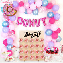 Soporte de pared de madera para Donuts, decoración para fiesta de donuts, soporte para novia, decoración para fiesta de cumpleaños, suministros para Baby Shower 2024 - compra barato