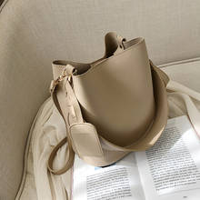 casual wide strap buckets bag designer women shoulder bags luxury pu crossbody bag large capacity messenger bag simply purses 2024 - buy cheap