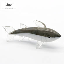 Figuritas de tiburón de cristal hechas a mano, adornos de animales marinos de simulación, decoración de pecera de acuario para el hogar, regalos exquisitos para niños 2024 - compra barato