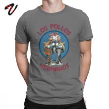 Camiseta estampa de algodão para homens, camiseta manga curta los pollos hermanos engraçada meth jesse pinkman 2024 - compre barato