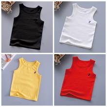 New arrival Cotton T-shirt For Girls Summer Girls Clothes T-shirt Sleeveless Solid Color girls Tops kids vest baby t shirt 2T-8T 2024 - buy cheap