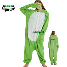 Fantasia de pijama peça única sapo verde, masculino, cosplay, peça única, pijama animal, roupa de dormir, halloween, mulheres, kigurumi 2024 - compre barato
