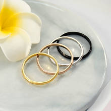 YiKLN нержавеющая сталь Розовое золото антиаллергенные гладкие простые обручальные парные кольца для женщин девушек кольцо YR19161 2024 - купить недорого