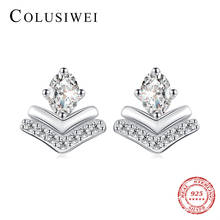 Colusiwei-pendientes Retro de circonia cúbica para mujer, exquisito abalorio geométrico Irregular, de Plata de Ley 925, joyería fina de fiesta 2024 - compra barato