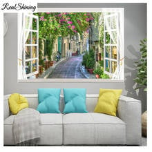 5d Diy Diamond Painting window European city town landscape full square drill,full round diamond embroidery mosaic decor F219 2024 - buy cheap