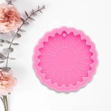 Keyring Casting Silicone Mould Super Glossy Sun Flower Keychain Epoxy Resin Mold Material Crystal Mold Soap Making 2024 - buy cheap