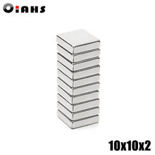200Pcs 10x10x2mm Neodymium Magnet 10*10*2 mm N35 NdFeB Block Super Powerful Strong Permanent Magnetic imanes Block 2024 - buy cheap