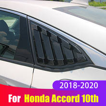 1 Pair Car Rear Quarter Panel Side Vent Window Louver Cover For Honda Accord X 10th 2018 2019 2020 Accessories 2024 - buy cheap