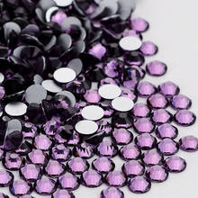 Фиолетовый Стразы SS3-SS34 Non Горячая фиксация с плоской задней стороной для дизайна ногтей и тканевой одежды 2024 - купить недорого