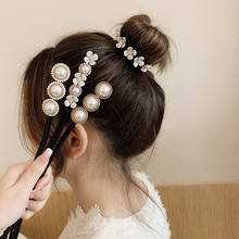 Fashion Women Head Band Hair Maker Magic Hair Making Tool Pearl Curl Flower Pearls Hair Curls Bun Maker New Hair Accessories 2024 - buy cheap