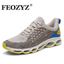 FEOZYZ Knit Upper Men Blade Running Shoes Rubber Sole Mens Trainers Shoes Big Size Men Sneakers 2024 - buy cheap