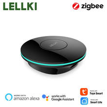 LELLKI-Hub inteligente ZigBee 3,0, puente de enlace inalámbrico Tuya para Control remoto por voz, funciona con asistente de Google Home Alexa 2024 - compra barato