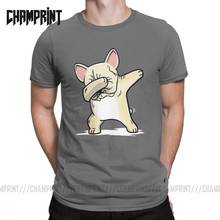 Funny Dabbing Cream French Bulldog Dog Lover T Shirt Men's 100% Cotton 2019 T-Shirt O Neck Tees Clothes Unique Plus Size 4XL 5XL 2024 - buy cheap