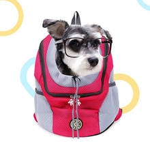 Bolsa de viaje al aire libre para mascotas, bolsa frontal para perros, mochila de viaje portátil de doble hombro, mochila de malla, bolsa de transporte 2024 - compra barato