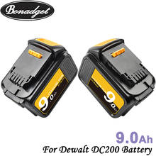 Литий-ионный аккумулятор Bonadget для Dewalt DCB200 DCB180 DCB181 DCB182 DCB201, аккумулятор для электроинструментов, 2 шт., 9000 мАч, 20 в 2024 - купить недорого