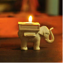 Faroot Vintage Elephant Tea Light Candle Holder Ivory Ceramic Bridal Wedding Home Living Room Bedroom Bar Hotel Decor Ornament 2024 - buy cheap